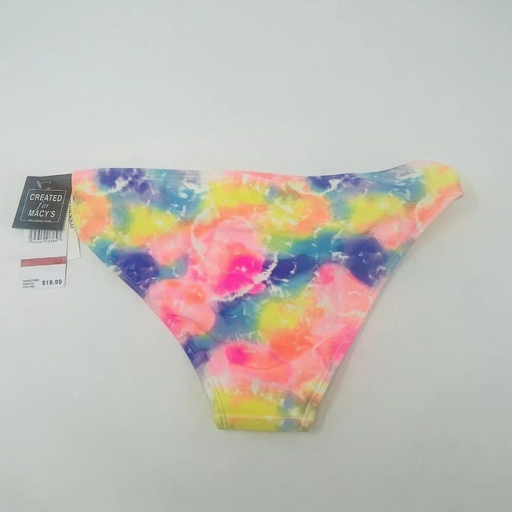 California‎ Waves Juniors Size XS Tie-Dyed Knotted Swim Bikini Bottoms 1900